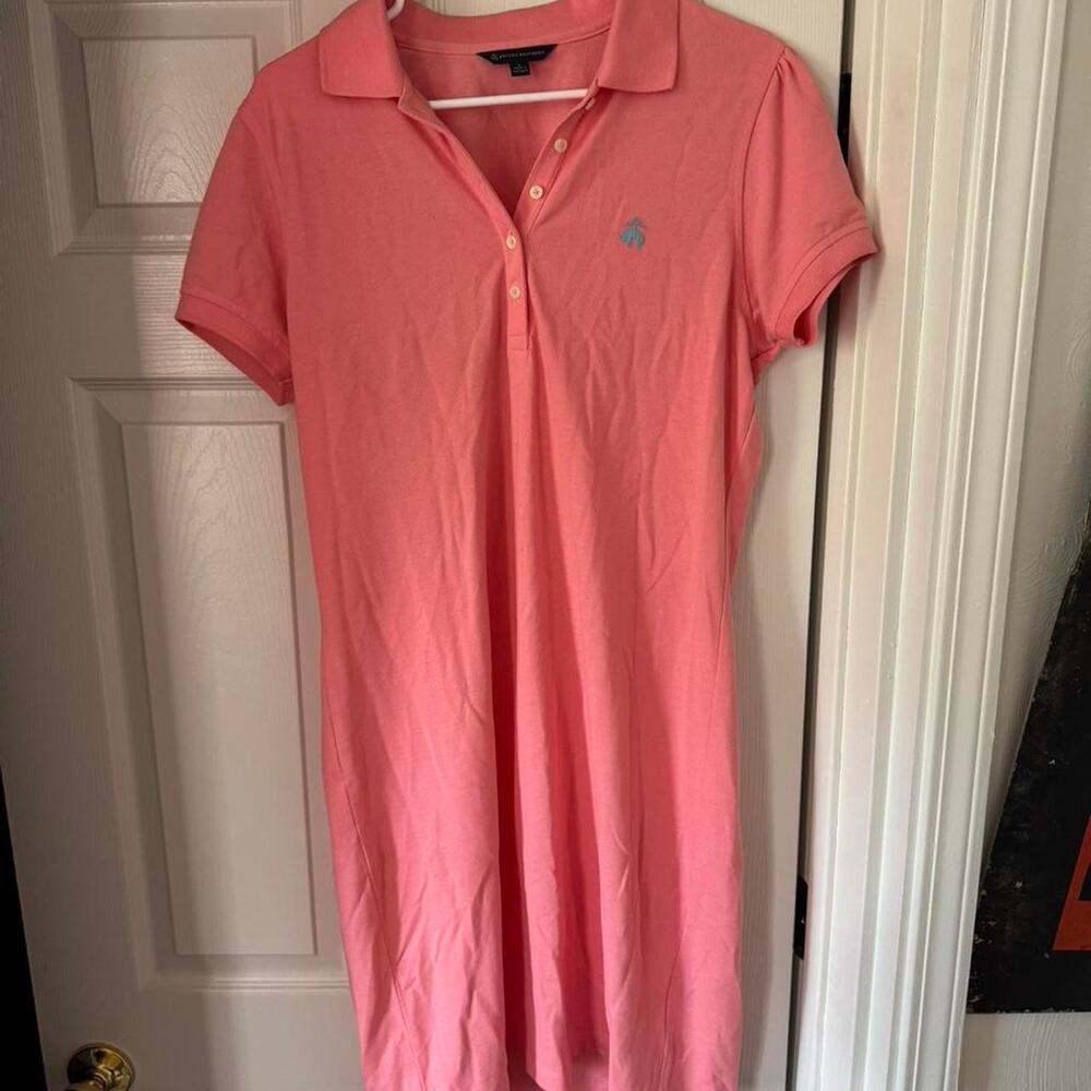 Pink brooks brothers polo dress with short sleeves- Size Women's Large